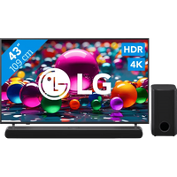 Koop LG 43" 4K Smart UA75 + LG DS77TY - Laagste prijs!