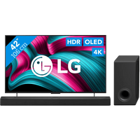 Koop LG 42" OLED EVO C54 4K (2025) + LG DS80TR - Laagste prijs!