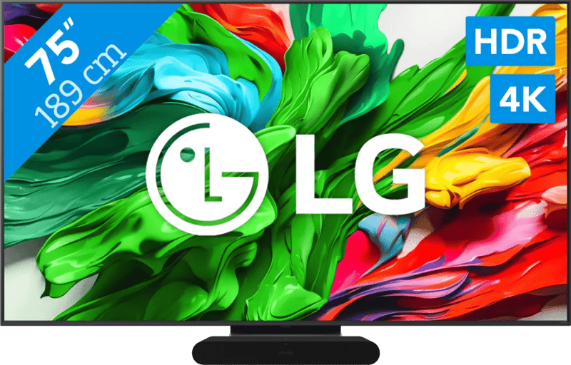 LG 75" QNED86 EVO 4K (2025) + Sonos Ray Zwart (6151127168105)