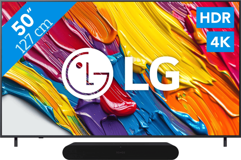 LG 50" QNED82 4K (2025) + Sonos Ray Zwart (6151127075069)